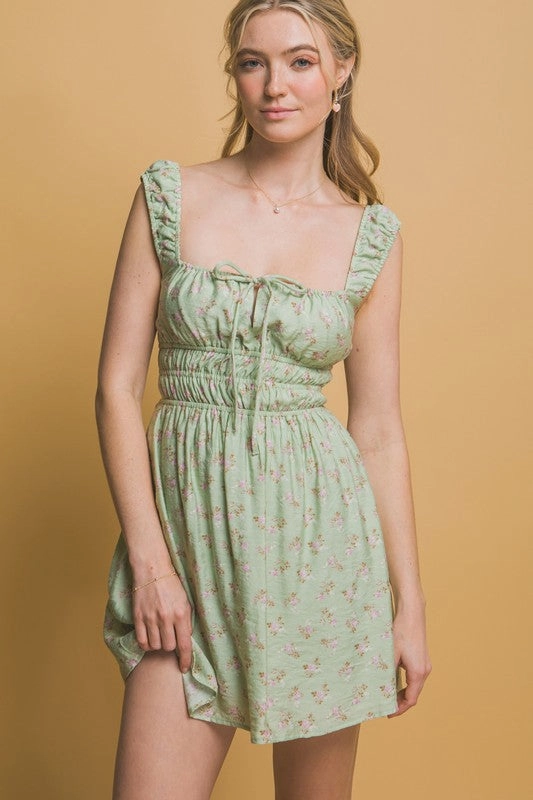 Harmonious Layers Classic Motion Remy Floral Dress With Elasticated Details