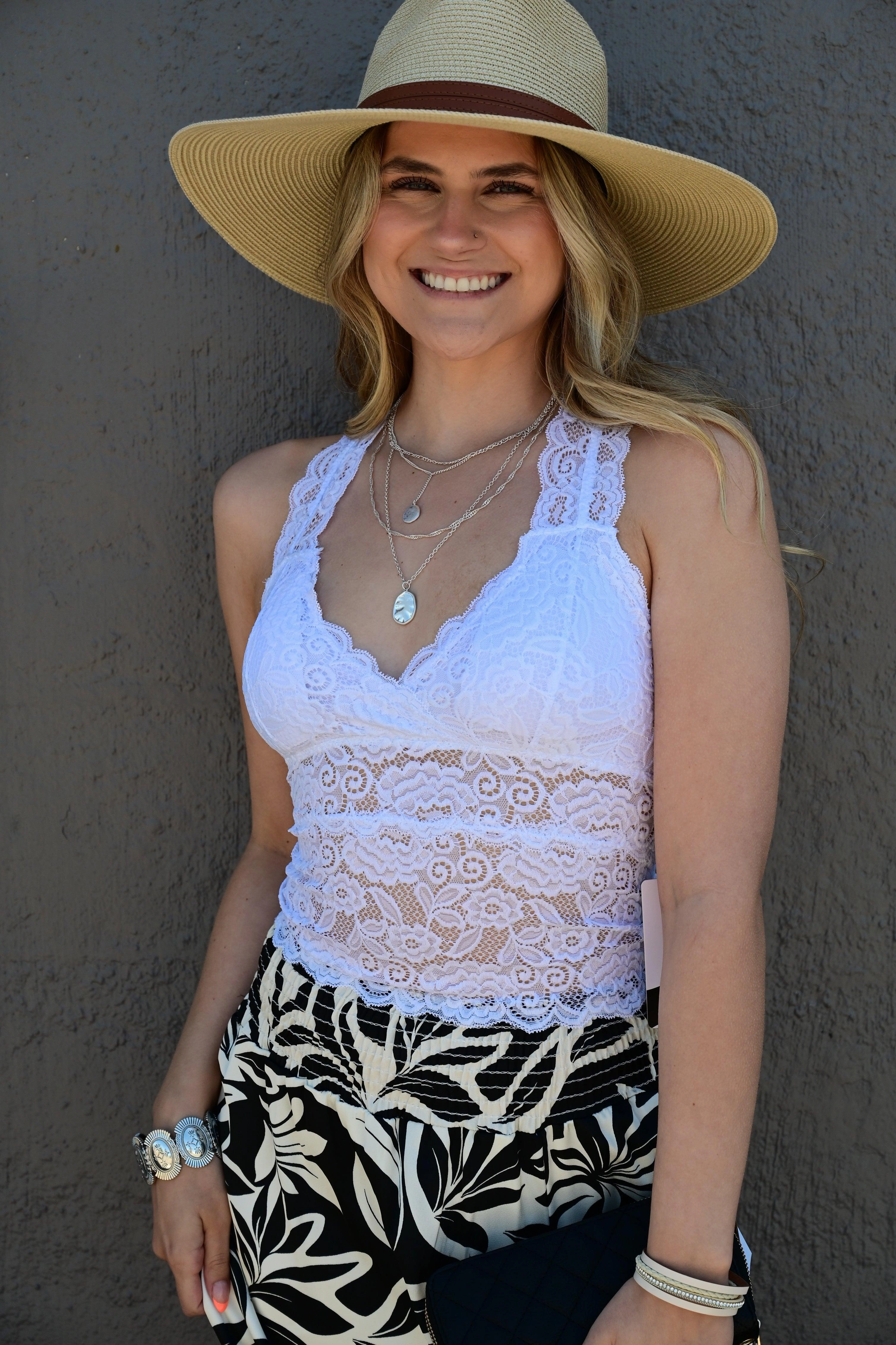 Beach Bum Top Stretch Woven Material