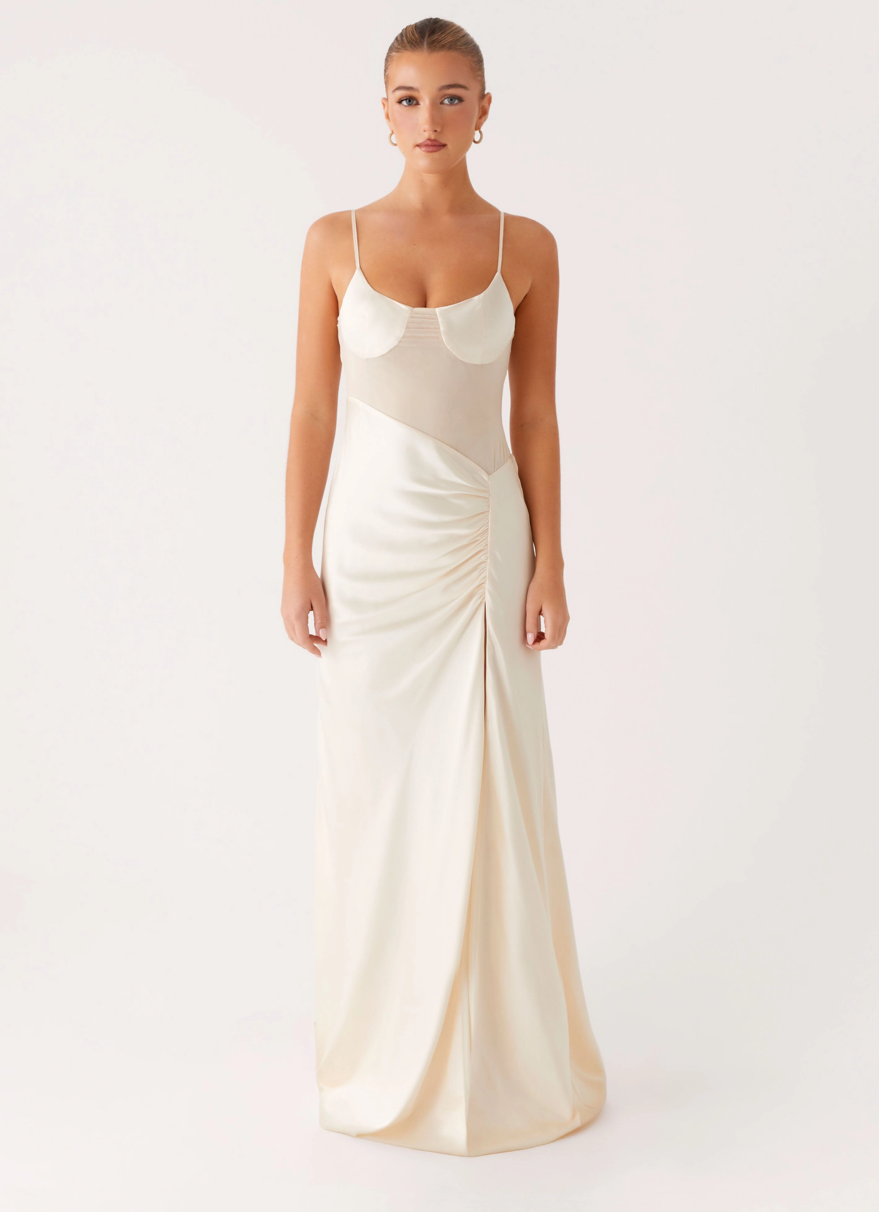 Long Coat Rising Sun Maxi Dress - Off White