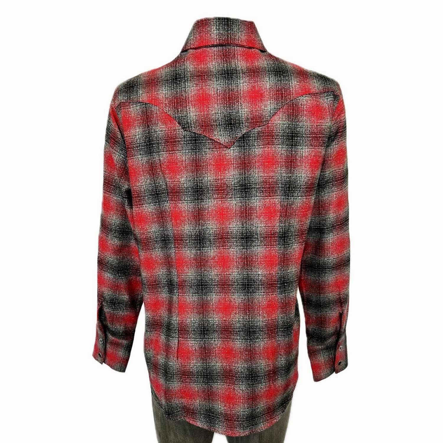 Rockmount Womens Buffalo Check Flannel Black/Red 100% Cotton L/S Shirt Double Stitched Hems Boho chic