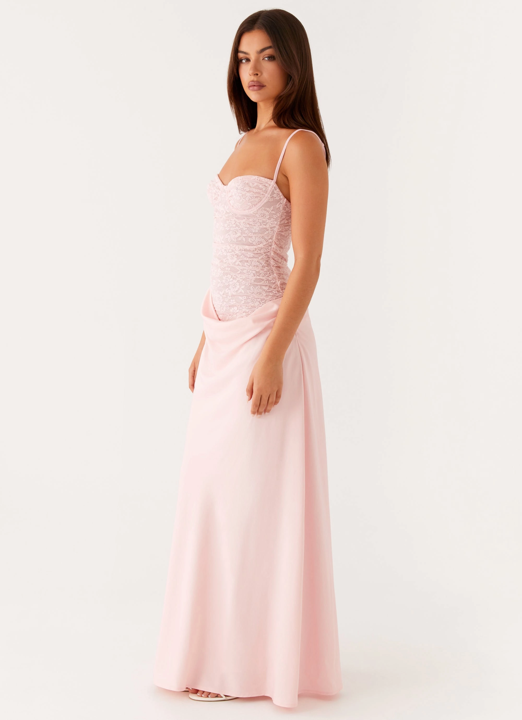 Romy Maxi Dress - Pink Causal Wool Coat
