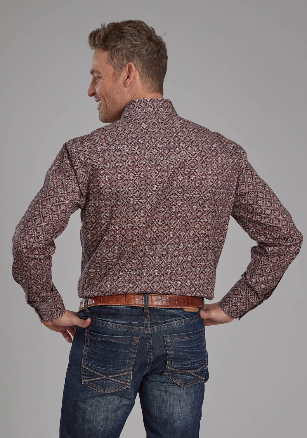 Student Essential Outdoor Adventure Roper Mens Ginger Foulard Brown 100% Cotton L/S Shirt