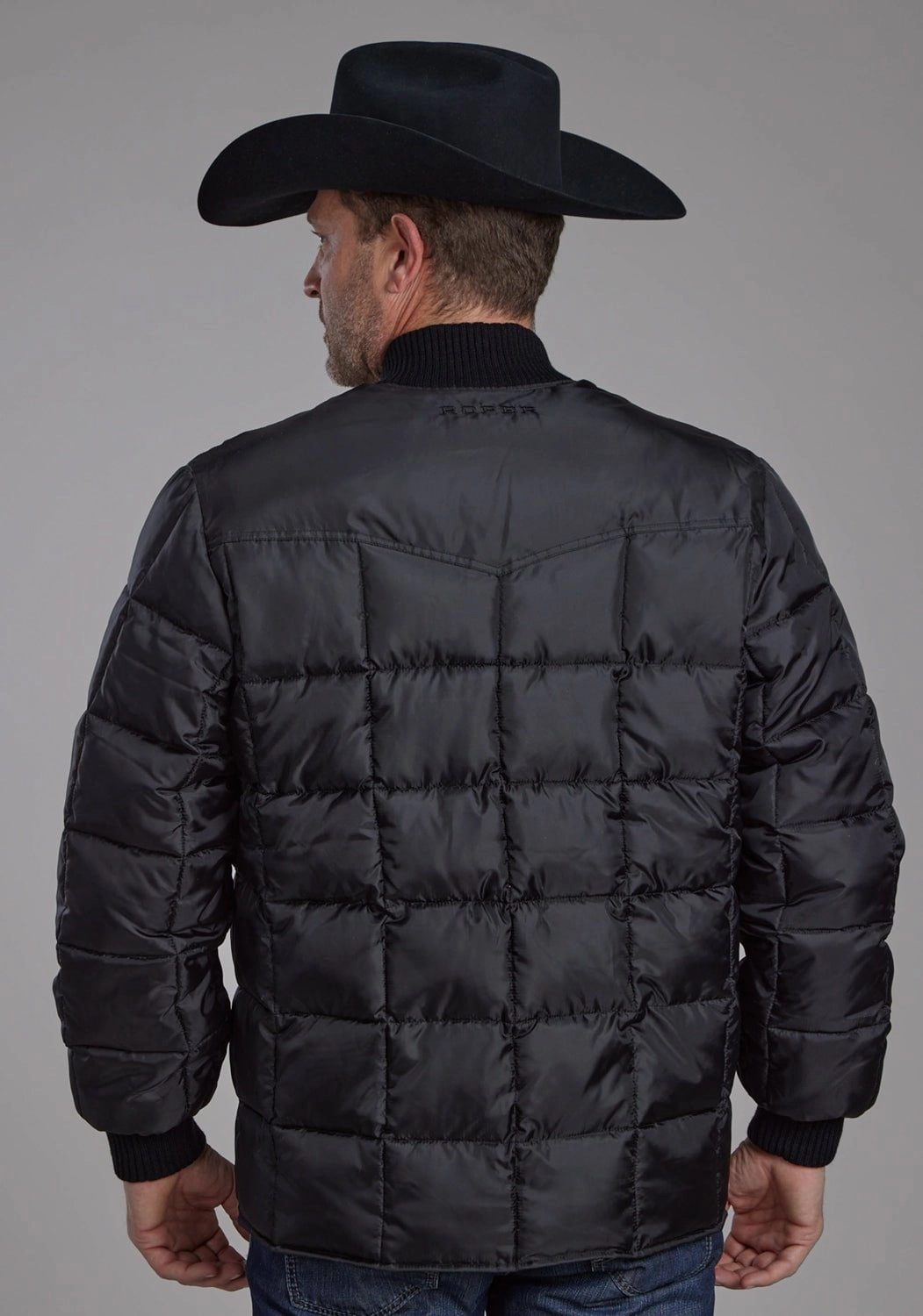 Eco Friendly Production Roper Mens Insulated Western Black 100% Polyester Insulated Jacket