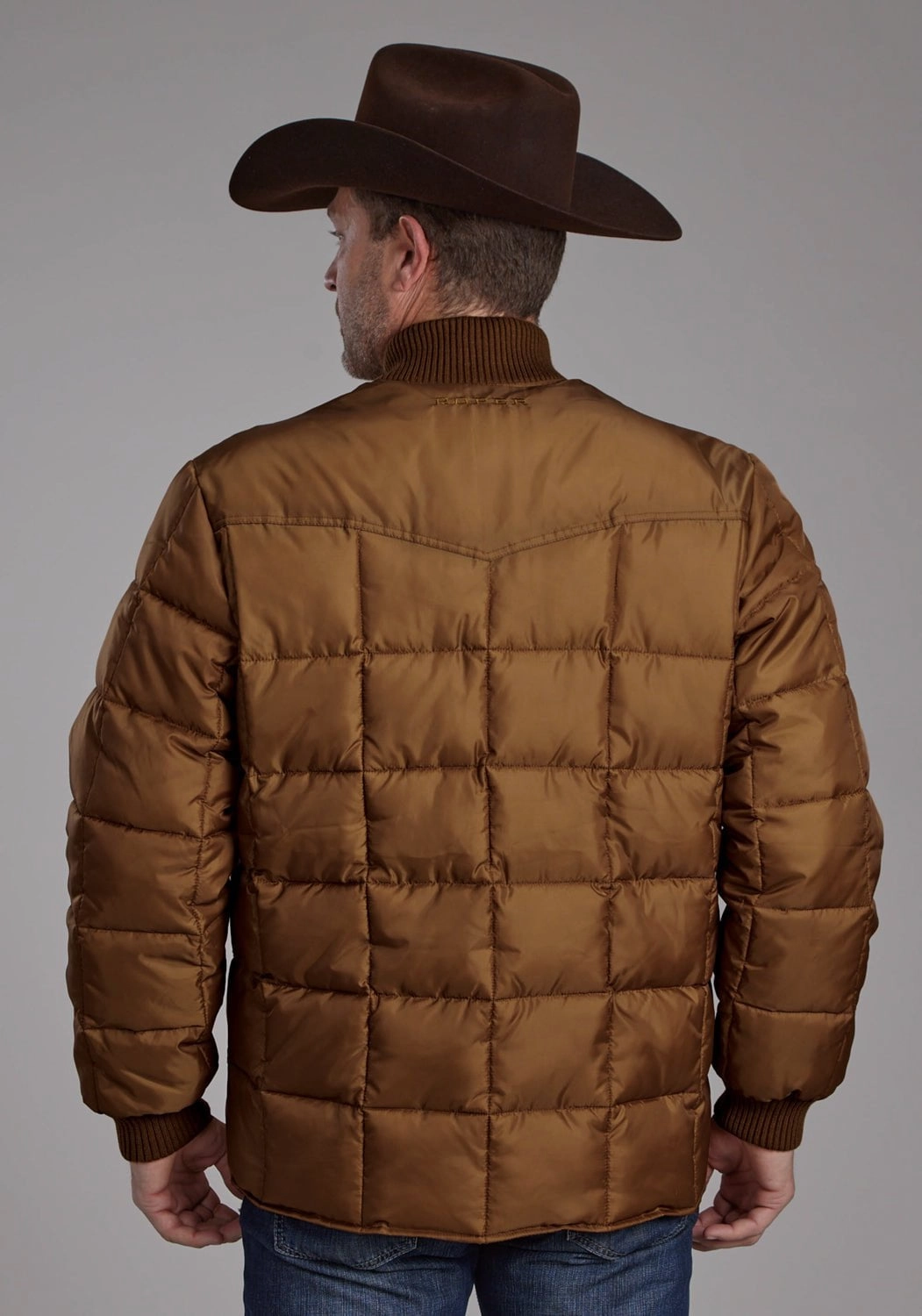 Double Stitch Reinforcement Roper Mens Insulated Western Caramel 100% Polyester Insulated Jacket