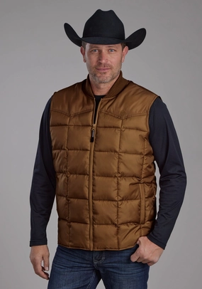 Softshell Material Roper Mens Insulated Western Caramel 100% Polyester Softshell Vest