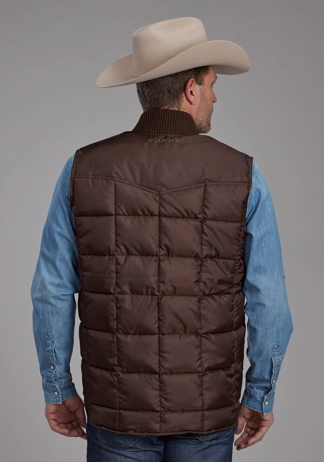 Airflow Ventilation System Roper Mens Insulated Western Chocolate 100% Polyester Softshell Vest