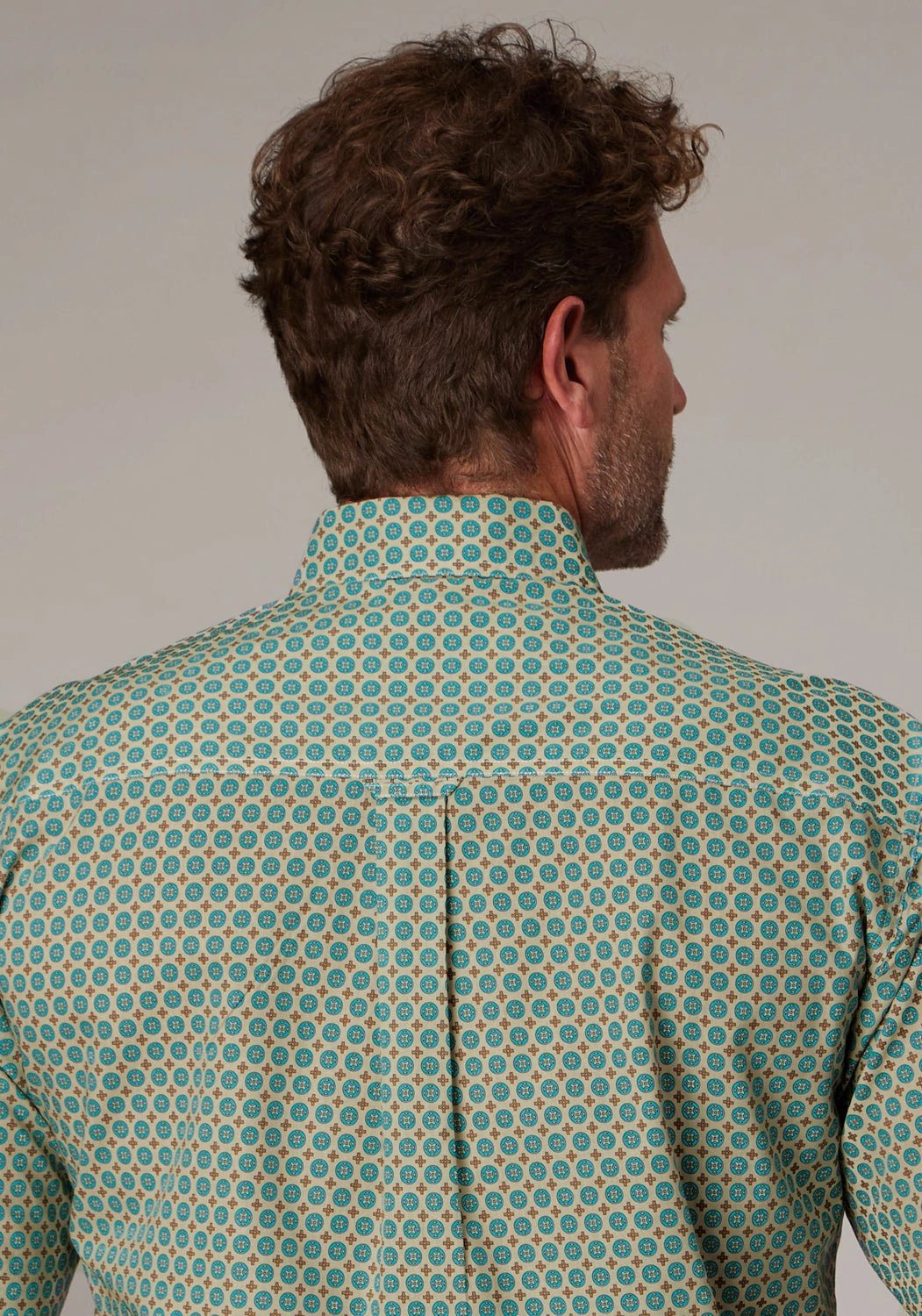 Roper Mens Sedona Foulard Turquoise 100% Cotton 1 Pkt S/S Shirt Odor Control Fabric Sweat-Absorbing