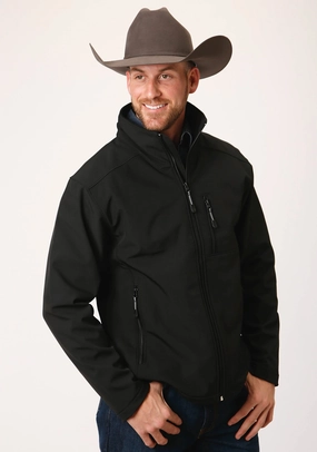 Practical Design Roper Technical Mens Black Polyester Softshell Jacket