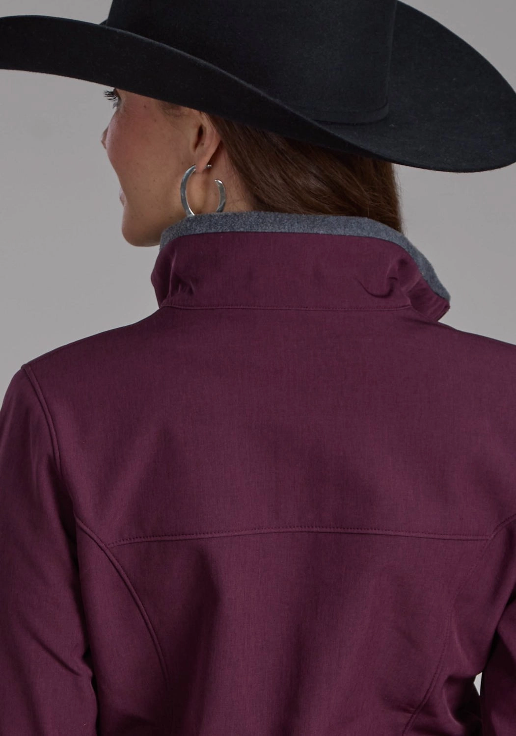 AllPurposeFastening Multi Layer Option Roper Womens Bonded Fleece Wine Poly/Spandex Softshell Jacket