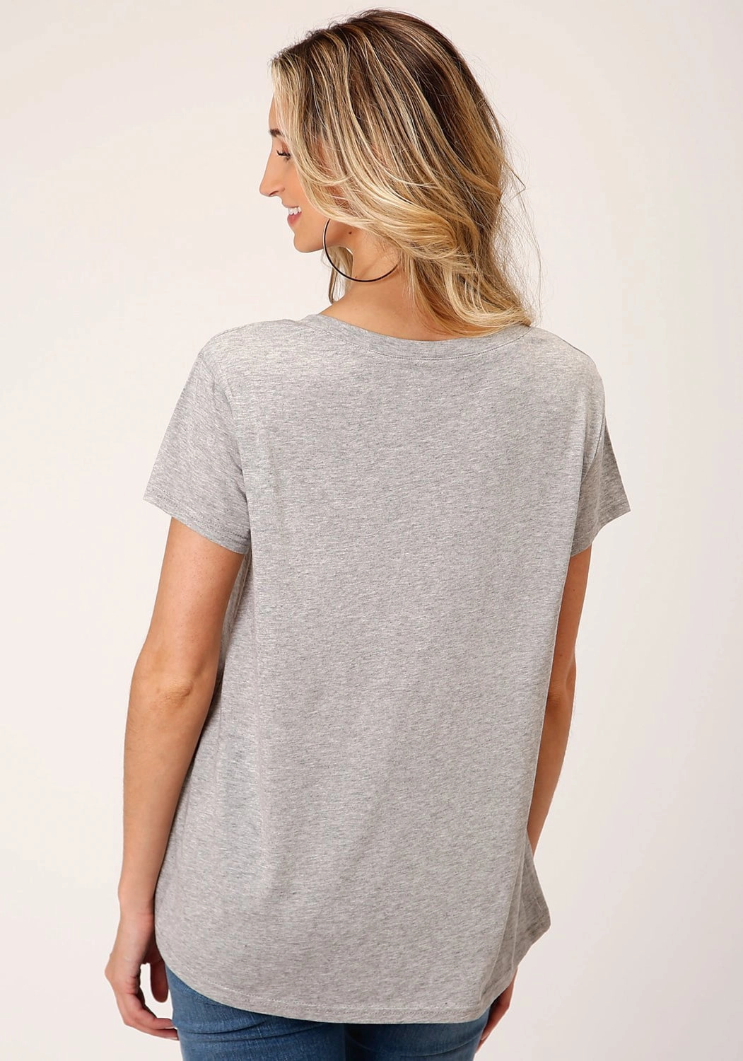 Bold Hue Roper Womens Yee Haw Grey Poly/Rayon S/S T-Shirt