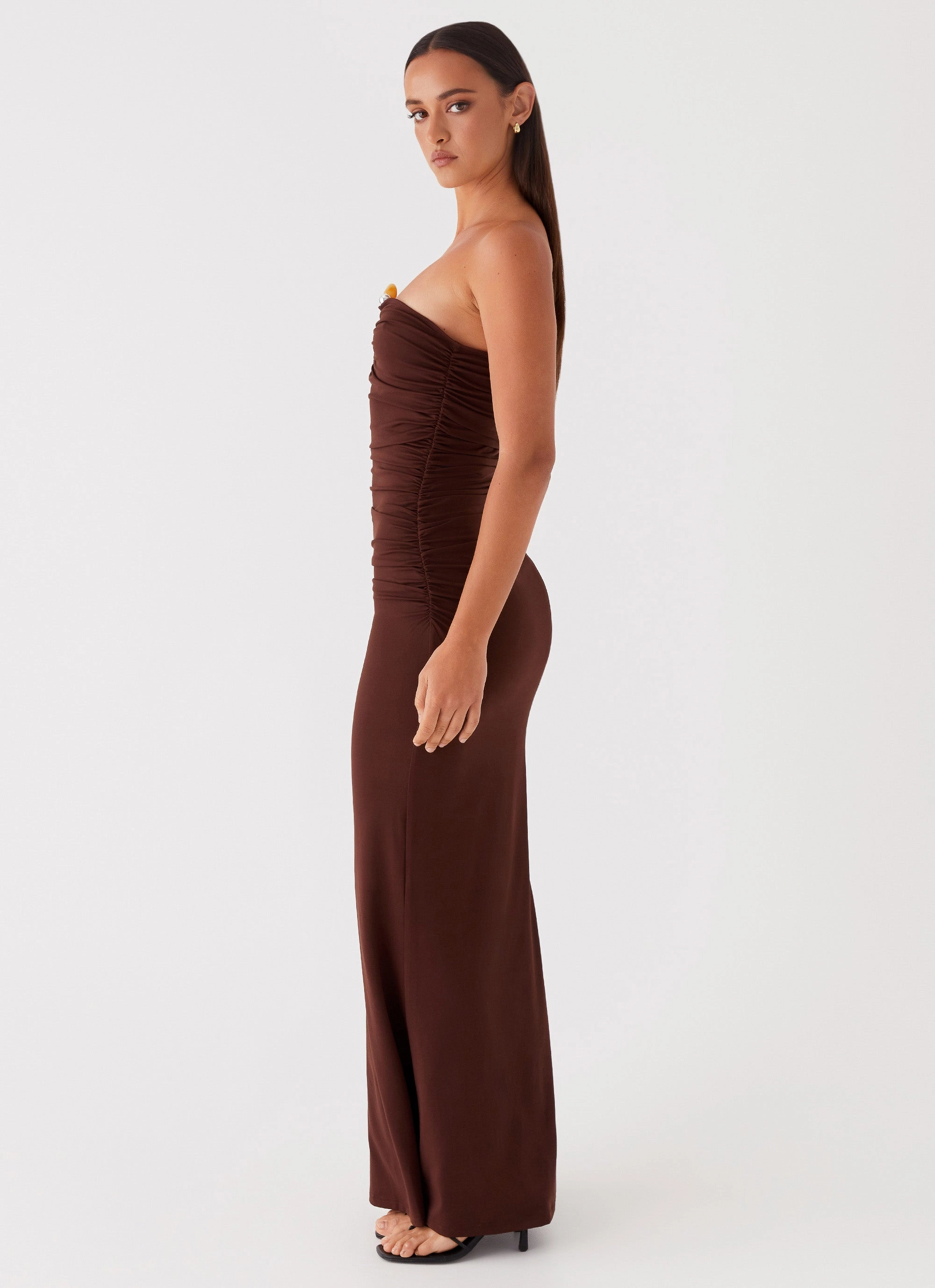 Classic Fashion High Fashion Outerwear Rudy Maxi Dress - Brown