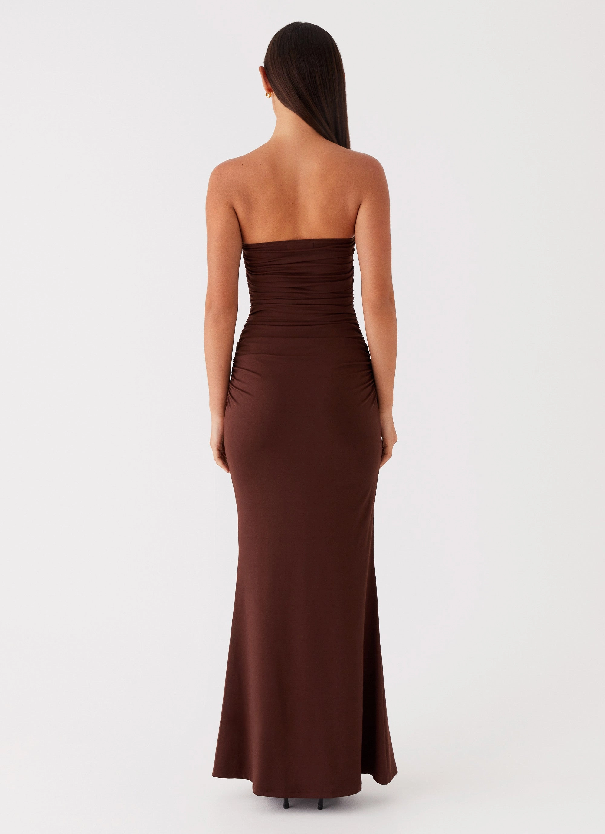 Rudy Maxi Dress - Brown Designer Inspired City Commuter