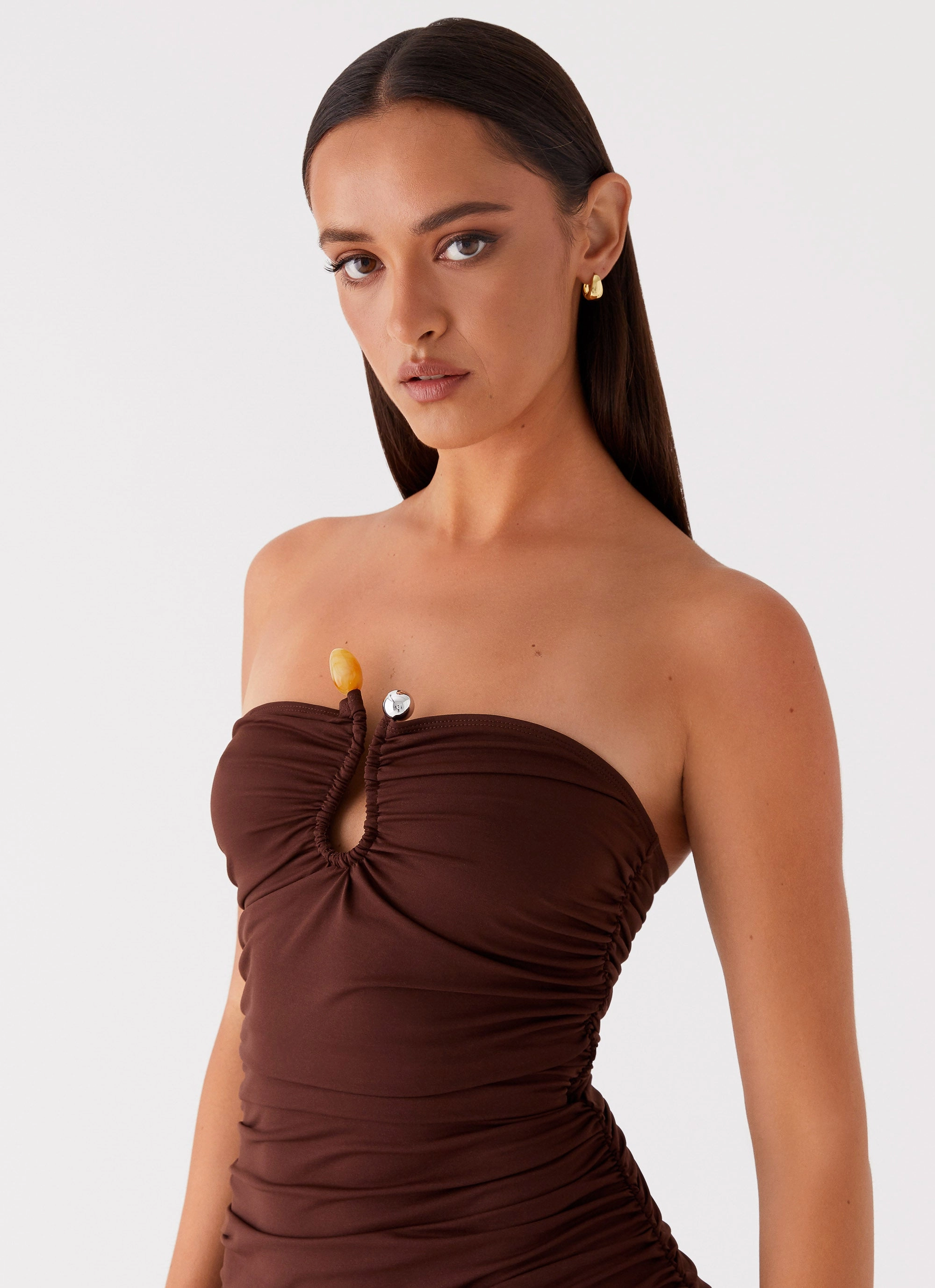 Rudy Maxi Dress - Brown Cozy Layering Essential winter wear