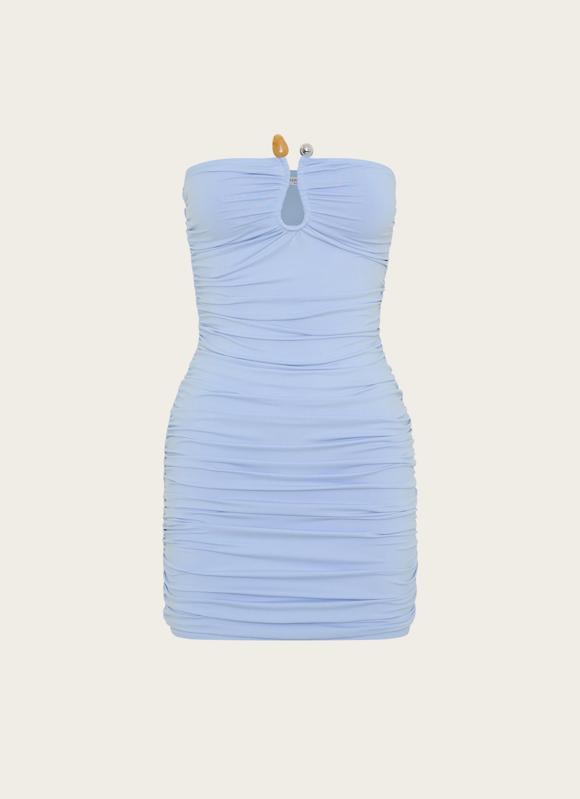 Rudy Mini Dress - Blue Drape Wave