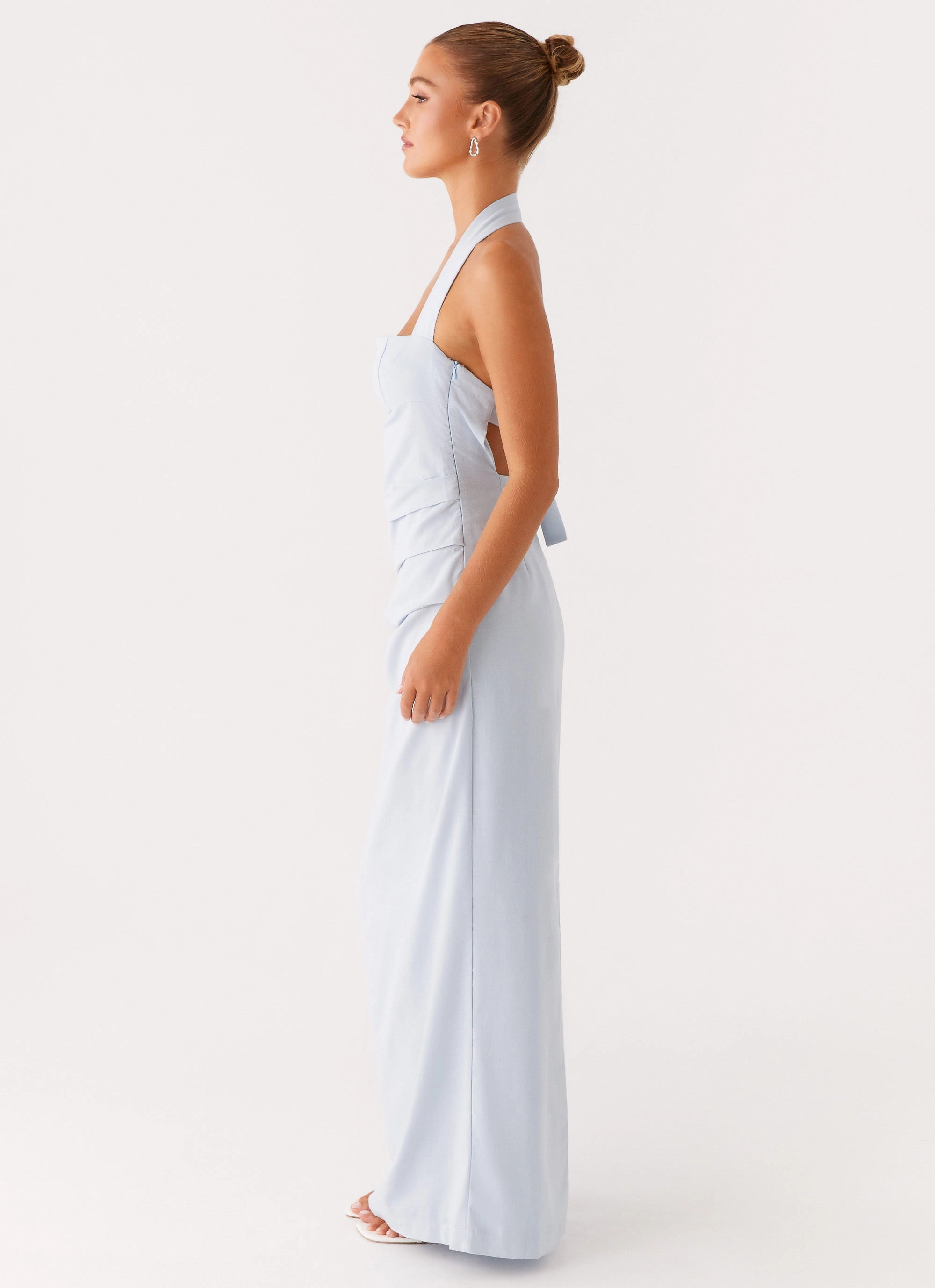 Rumour Has it Maxi Dress - Blue Slim Silhouette Vibrant Look