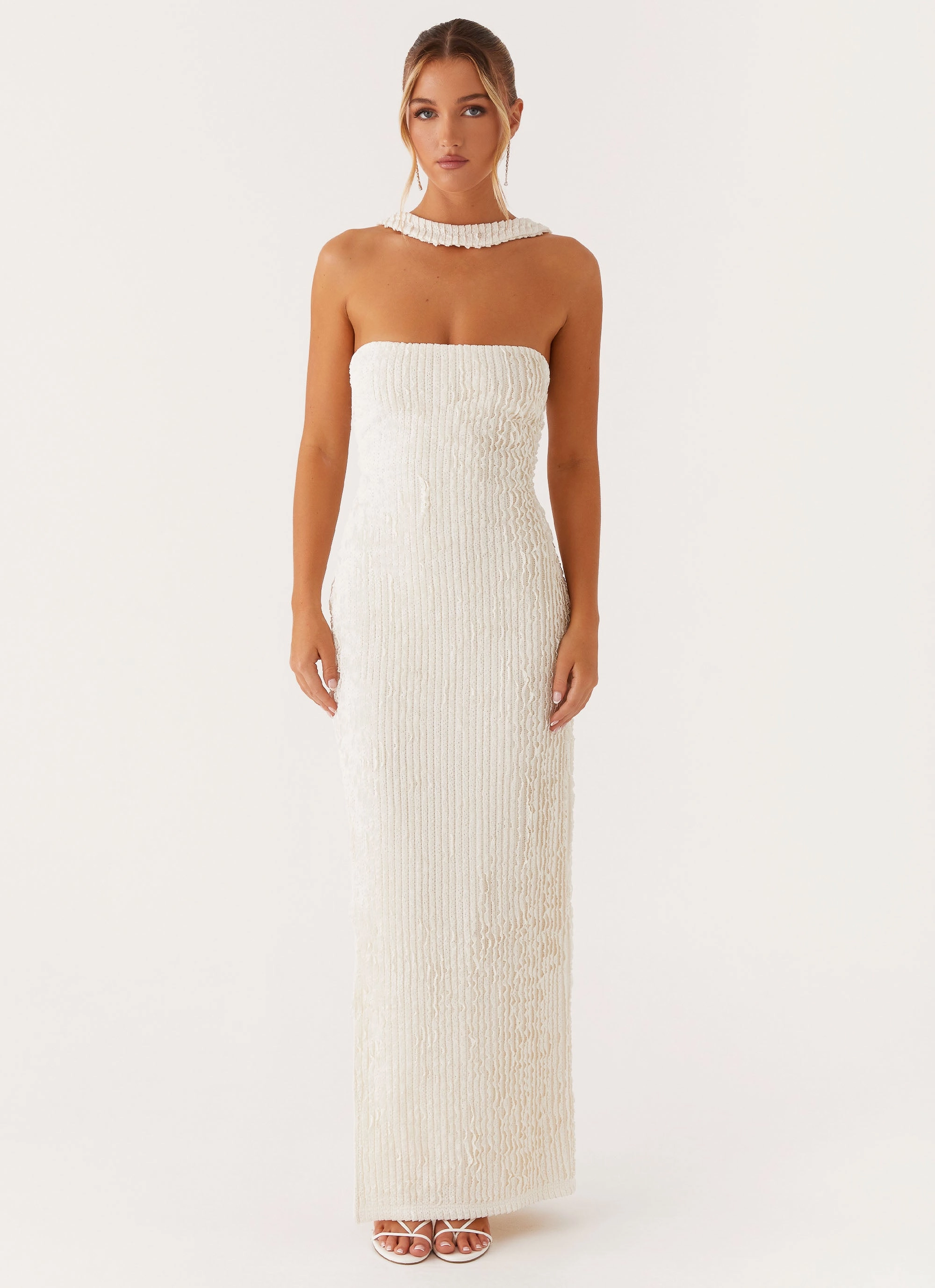 Sadie Maxi Dress - Ivory All-Season Coat Cold Layer