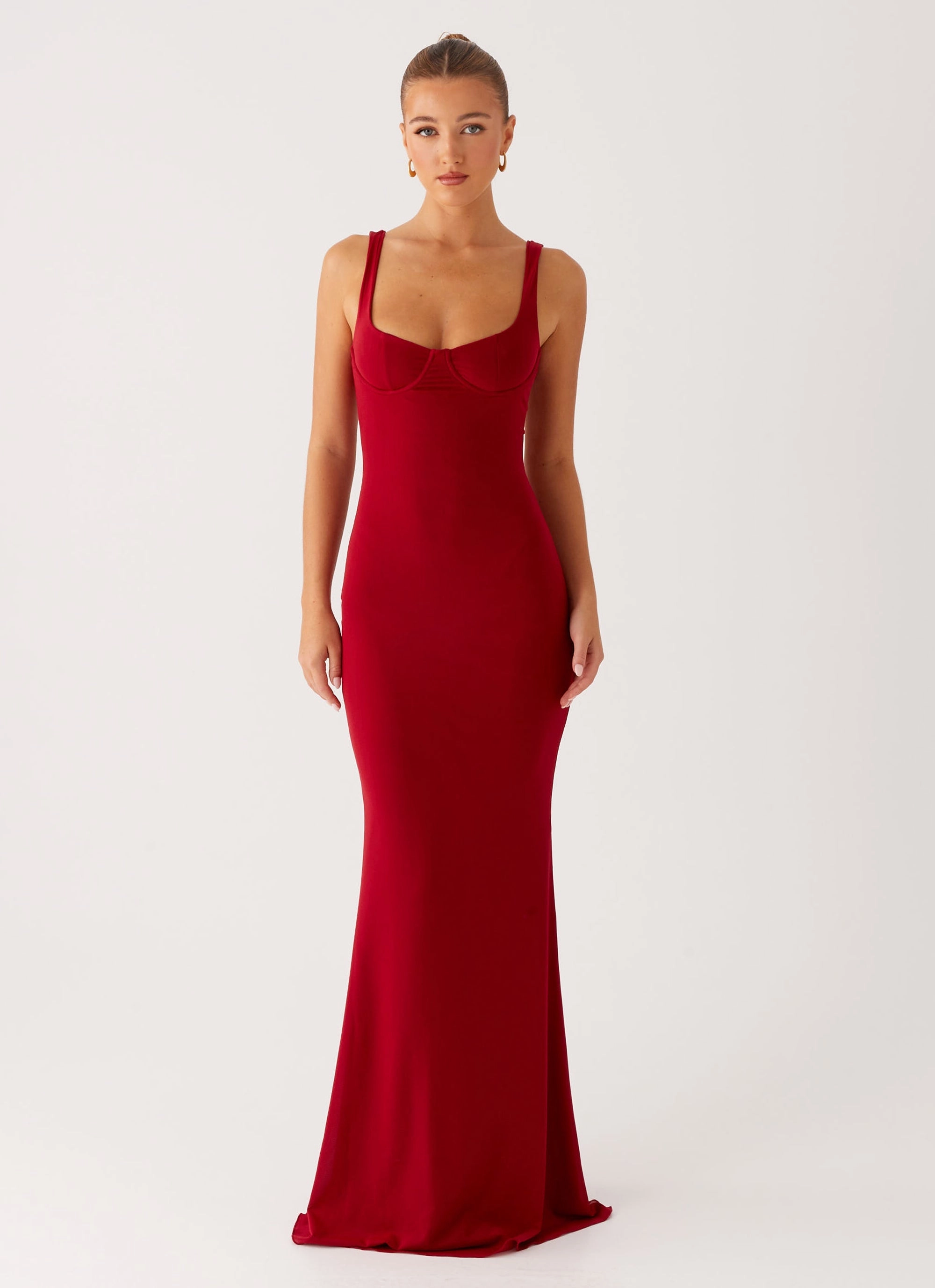 Safiya Maxi Dress - Maroon BiasCutSilhouette