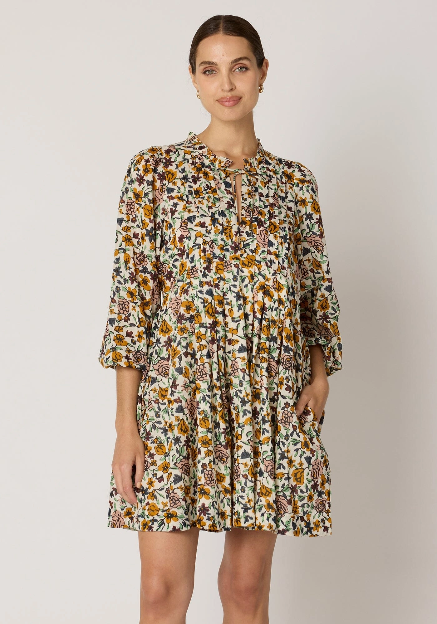 Weekend Casual Rural Charm Scarlet Mini Dress | Wild Cosmos