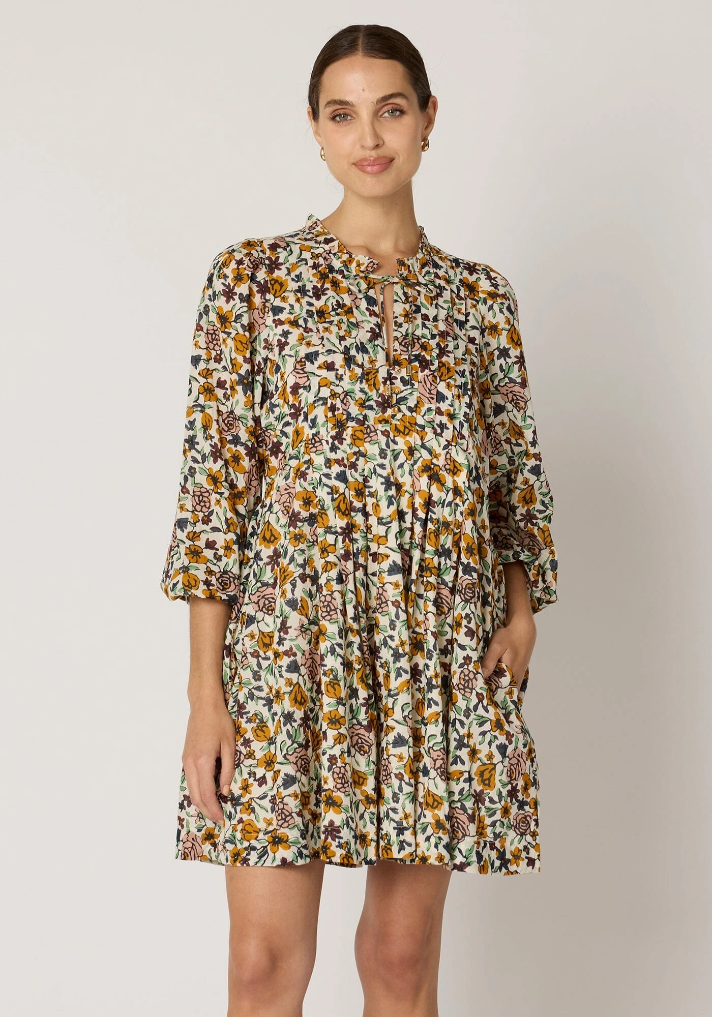 Sheer Panel Easy Look Scarlet Mini Dress | Wild Cosmos