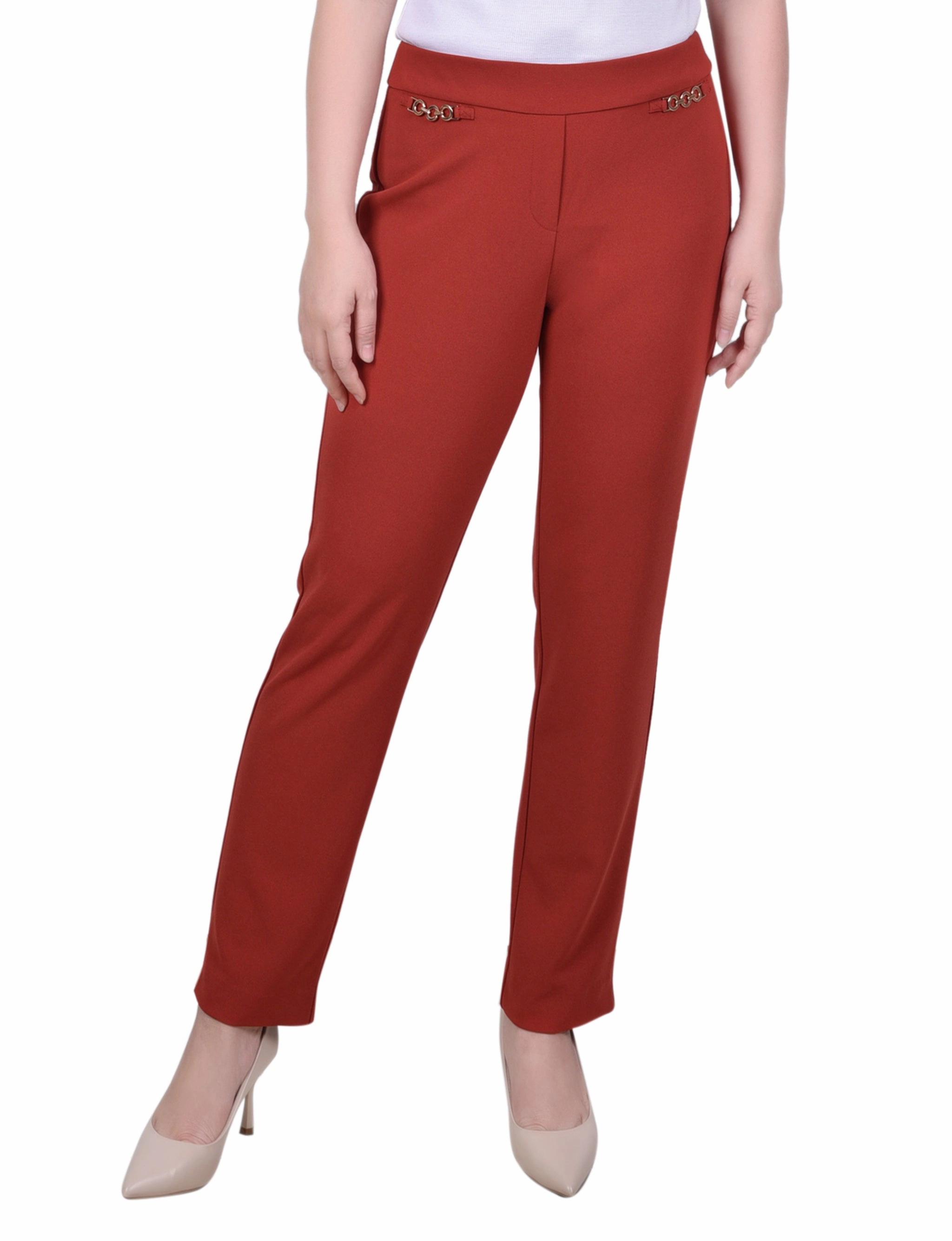 Scuba Crepe Ankle Pant No Gap Waist Functional Waist