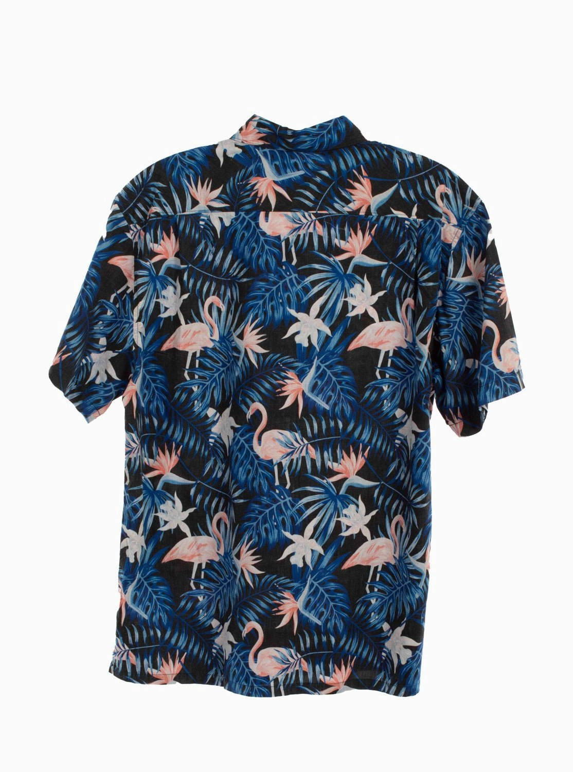 Scully Mens Flamingos Black 100% Cotton S/S Shirt Everyday Wear