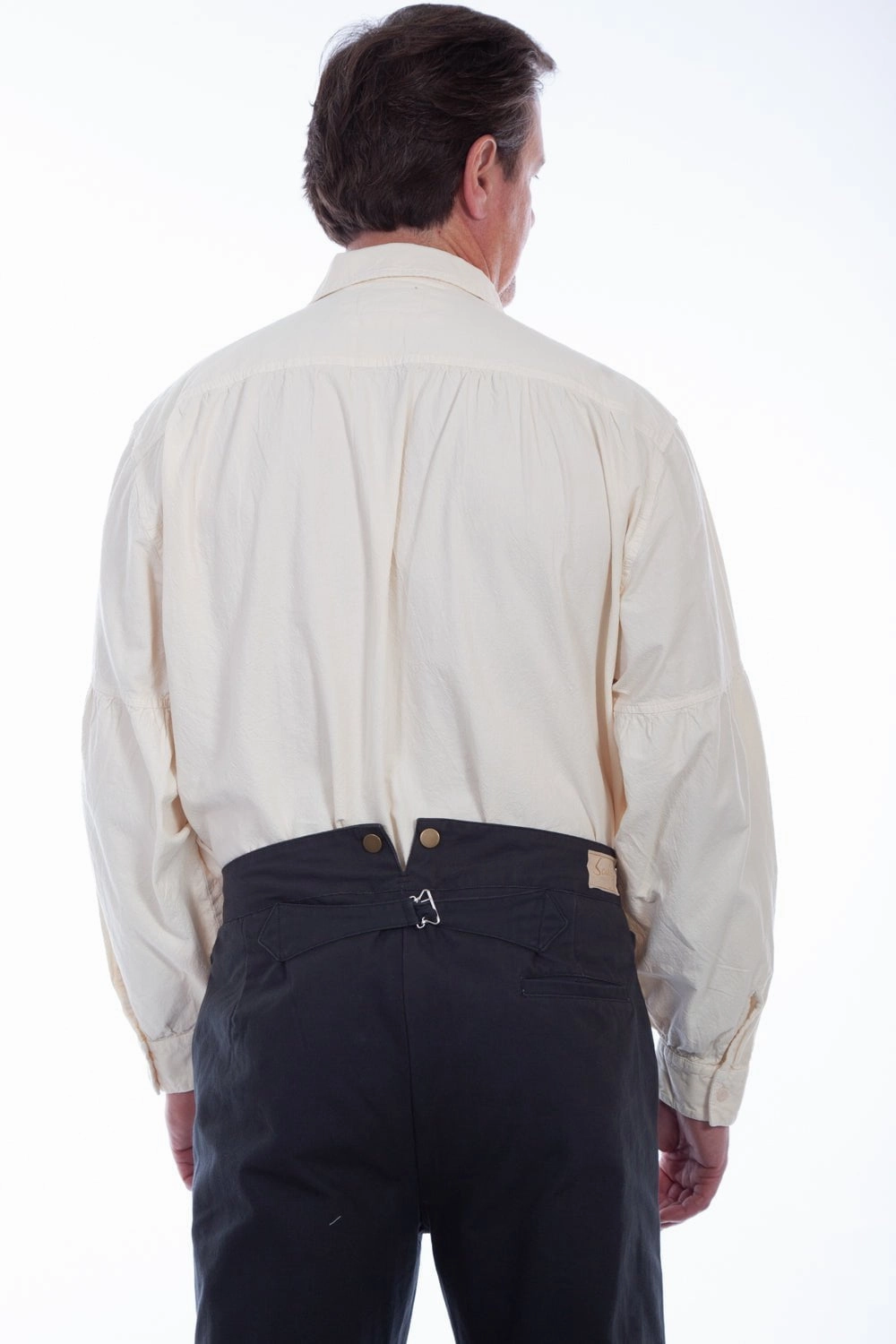 Active Wear Scully Mens Natural 100% Cotton Classic Pullover L/S Shirt