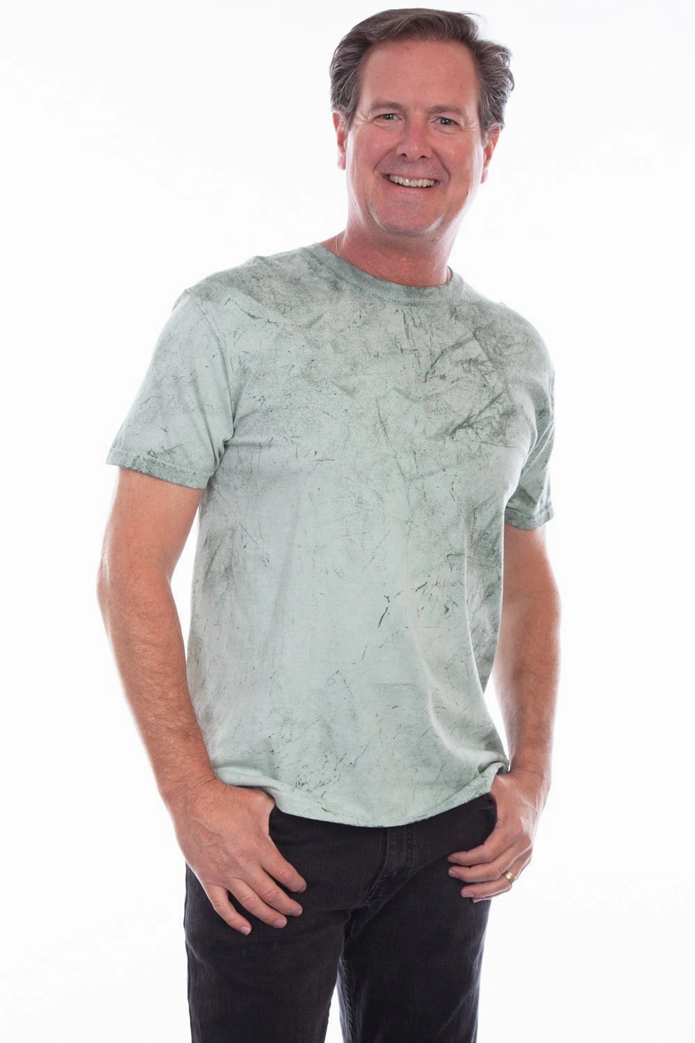 Scully Mens Ocean Mist Green 100% Cotton S/S T-Shirt Chic Look Practical Wear