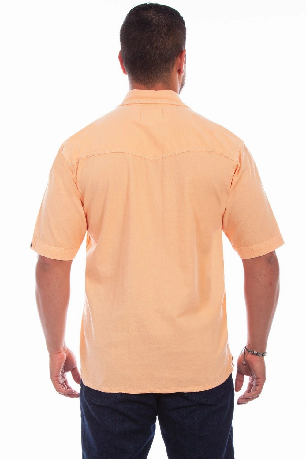 Scully Mens Papaya 100% Cotton Palm S/S Shirt High-End Fashion