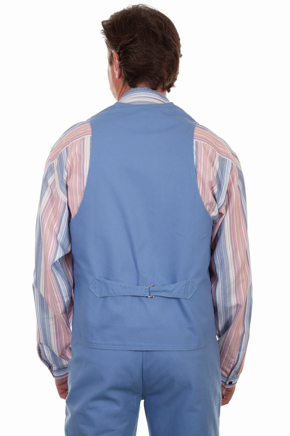 Scully Mens Sky 100% Cotton Canvas Vest Odor Control Finish Non Bulky Profile