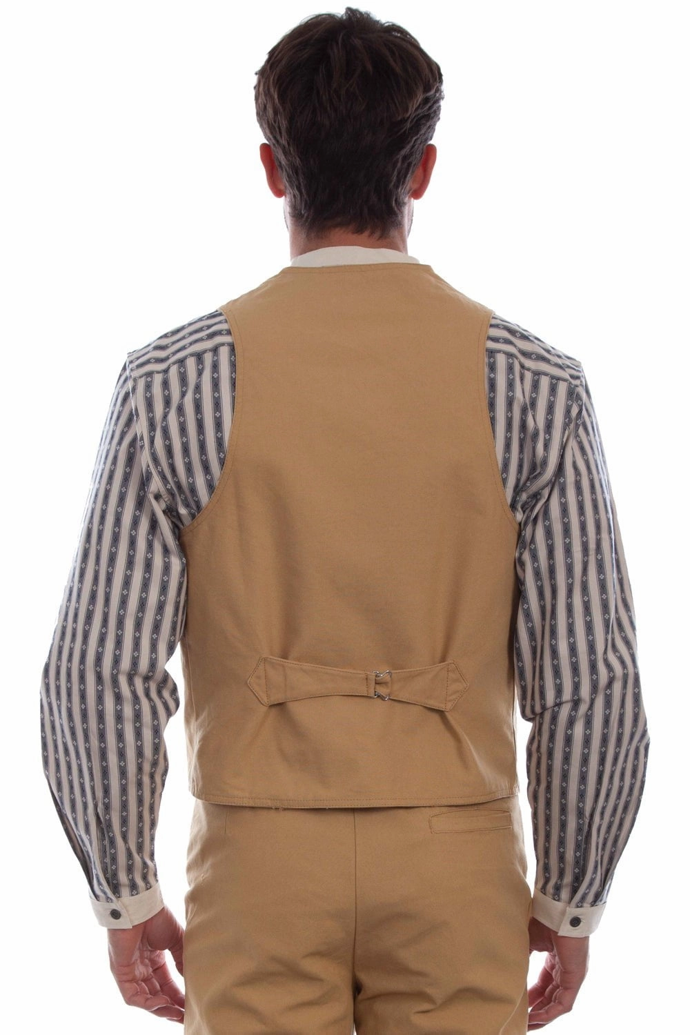Durable Fabric UV Protection Finish Scully Mens Wheat 100% Cotton Vintage Lapels Vest