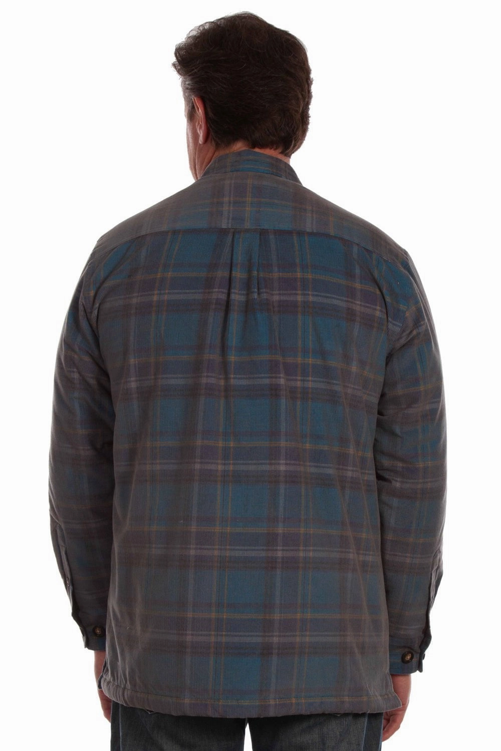 Packable Construction Scully Mens Yarn Dyed Corduroy Navy 100% Cotton Hoodie