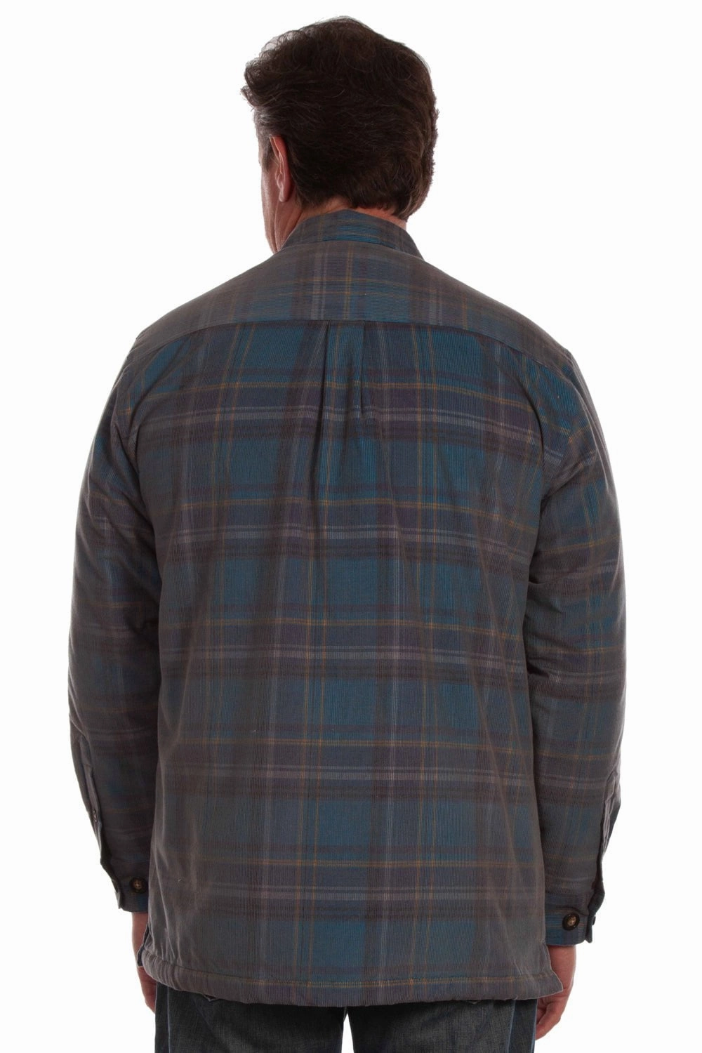 Aramid Fiber Reinforcement Scully Mens Yarn Dyed Corduroy Navy 100% Cotton Hoodie