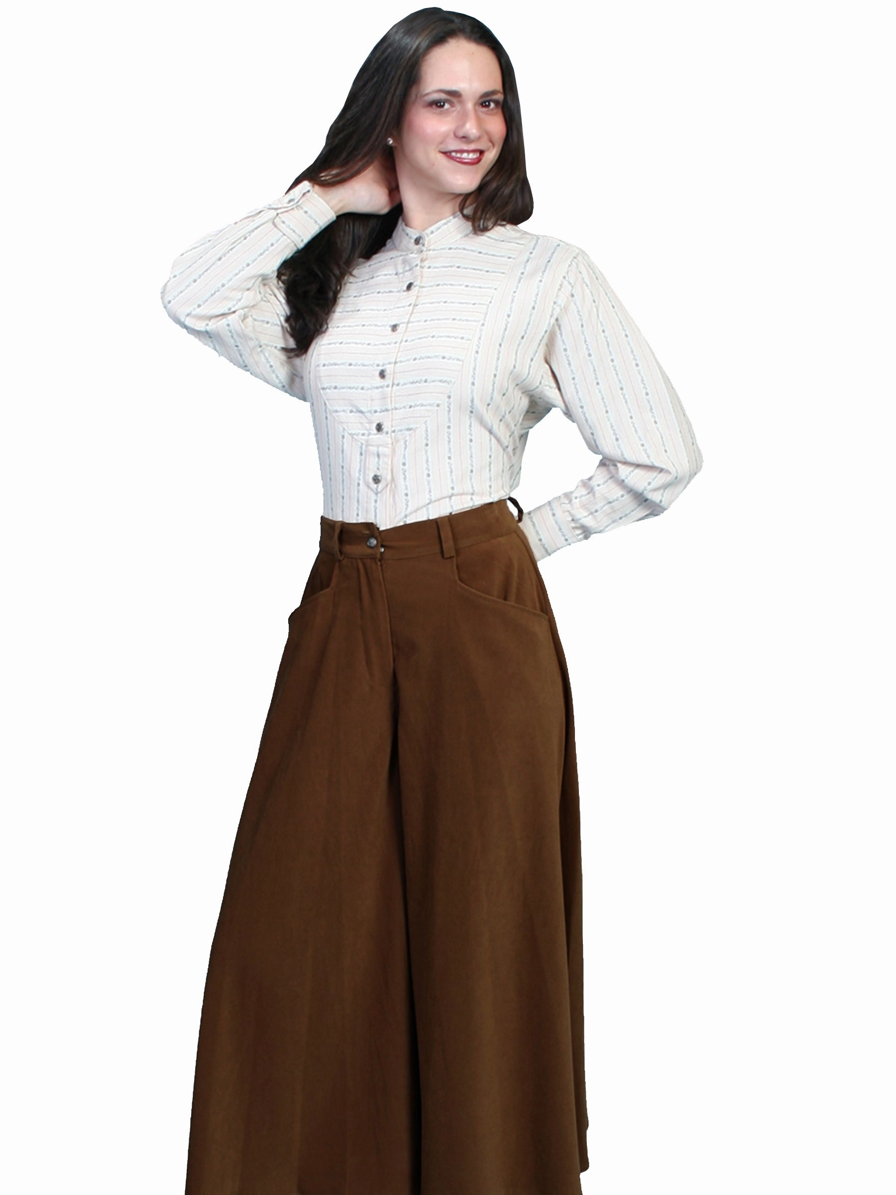 Street Edge Scully RangeWear Womens Brown Polyester Western Split Skirt S