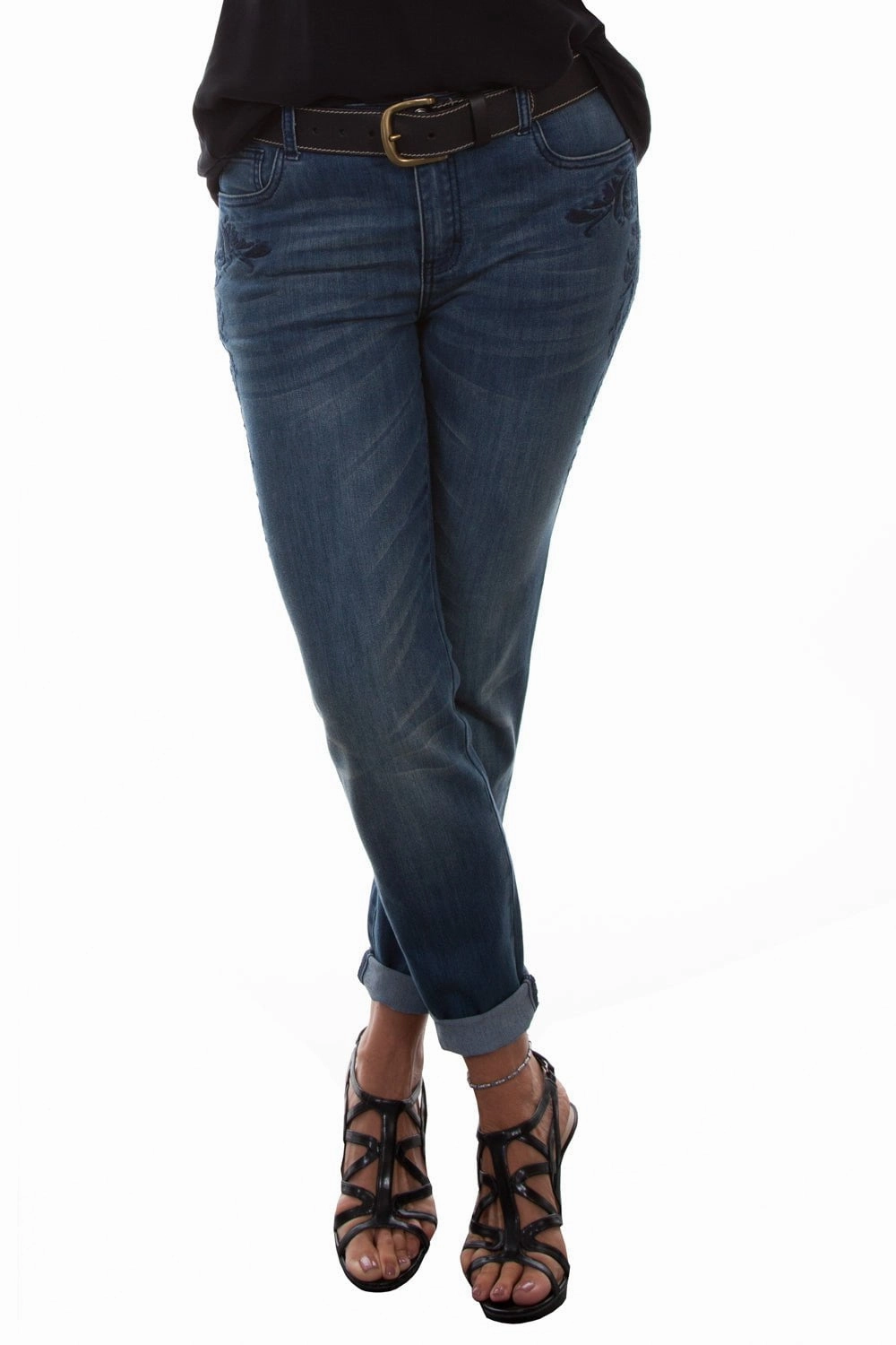 Scully Womens Blue Cotton Blend Tonal Jeans Perfect for All