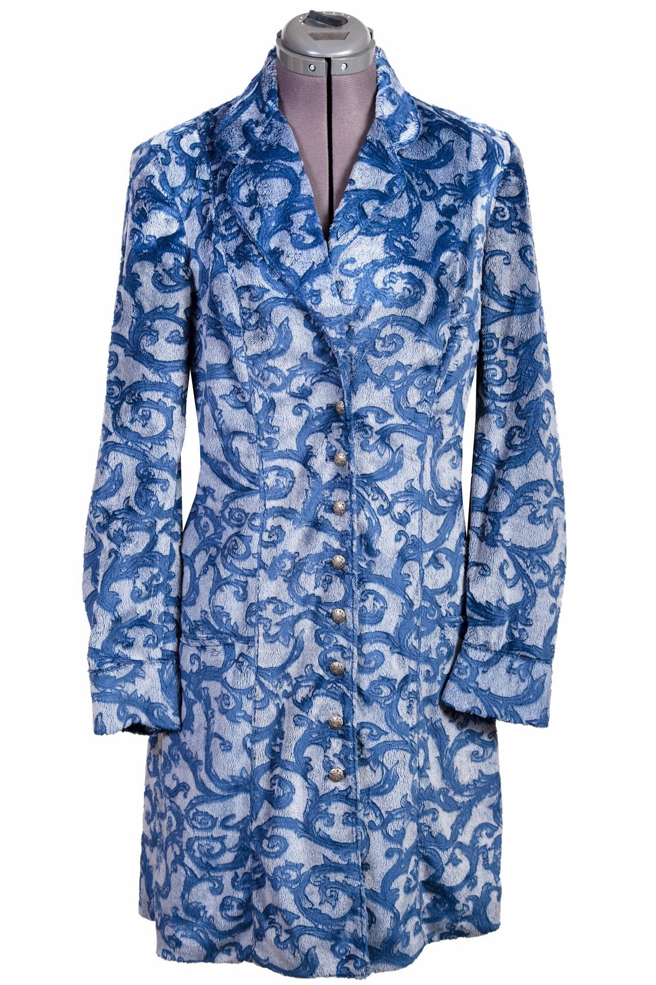 Water Repellent Fabric Business Attire Scully Womens Blue Polyester Jacquard Jacket