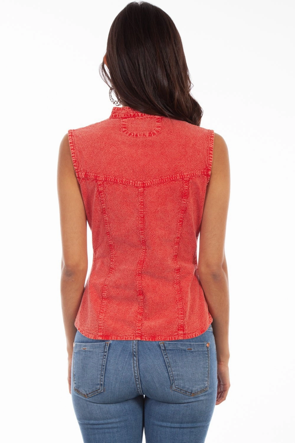 Wedding guest Scully Womens Brick 100% Cotton Soutache S/L Blouse