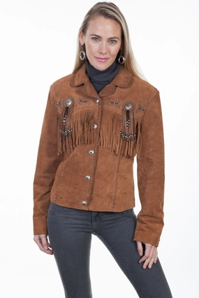 NonIrritatingSeams High Loft Insulation Scully Womens Cinnamon Boar Suede Jacket