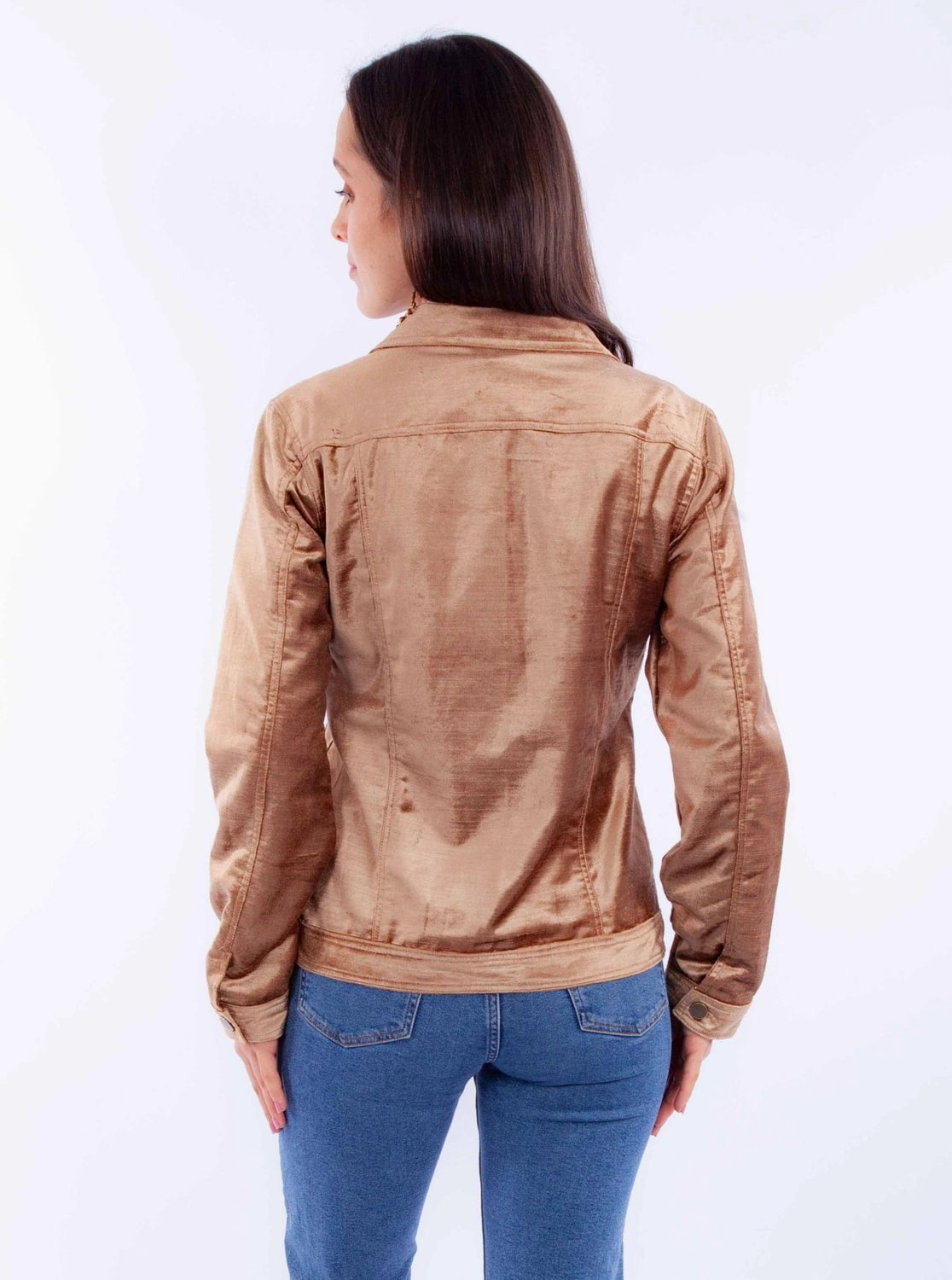 Scully Womens Embroidered Velvet Tan Cotton Blend Cotton Jacket Breathable Design simple design