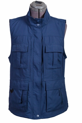 Scully Womens Ink Nylon Multi-Pocket Vest Multi Pocket Utility