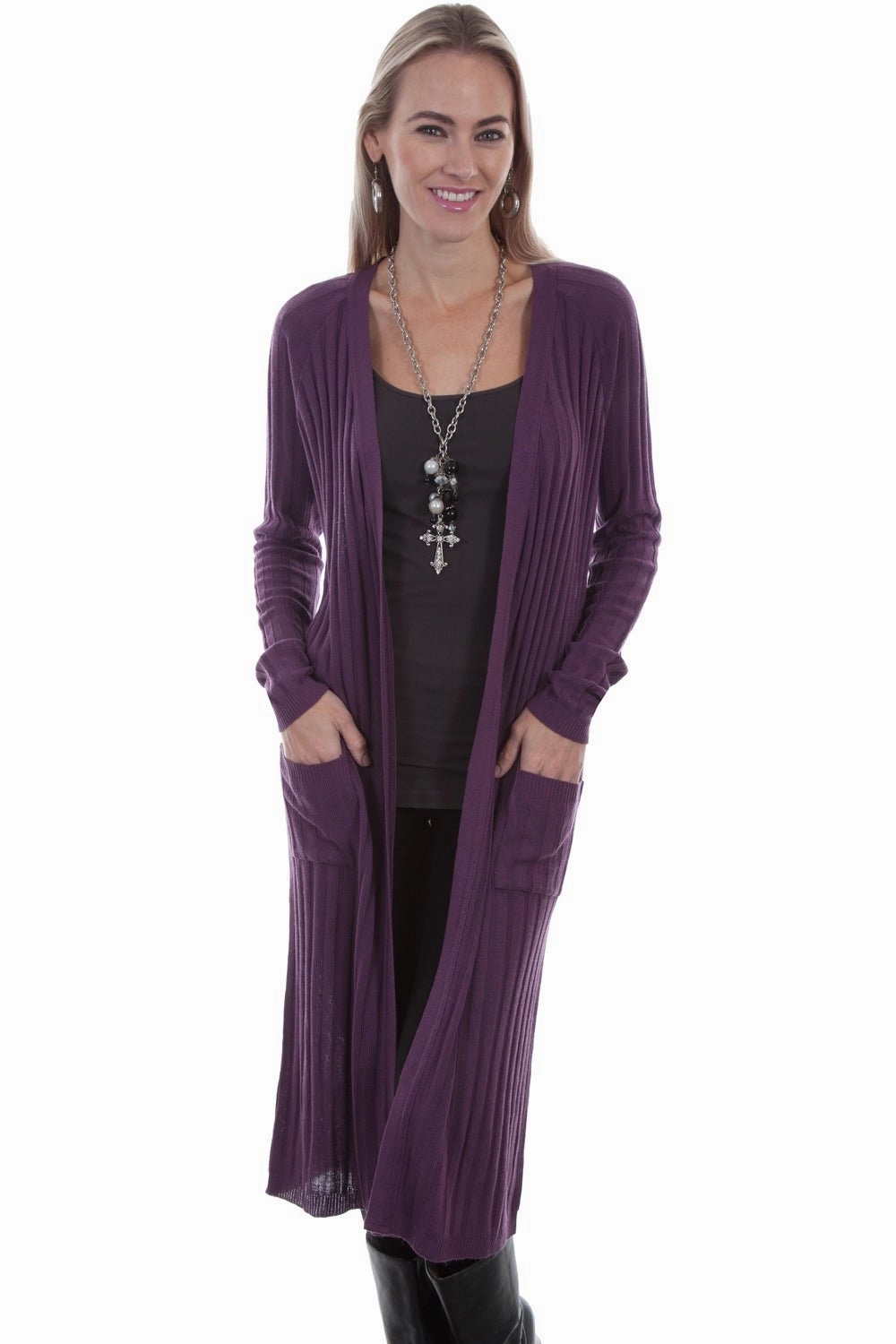 PFC Free Waterproofing Scully Womens Iris Acrylic Long Cardigan