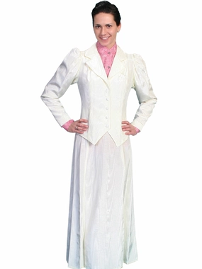 Scully Womens Wahmaker Five Gore Walking Skirt Natural Poly Blend Moire Mood Dressing Natural Mood