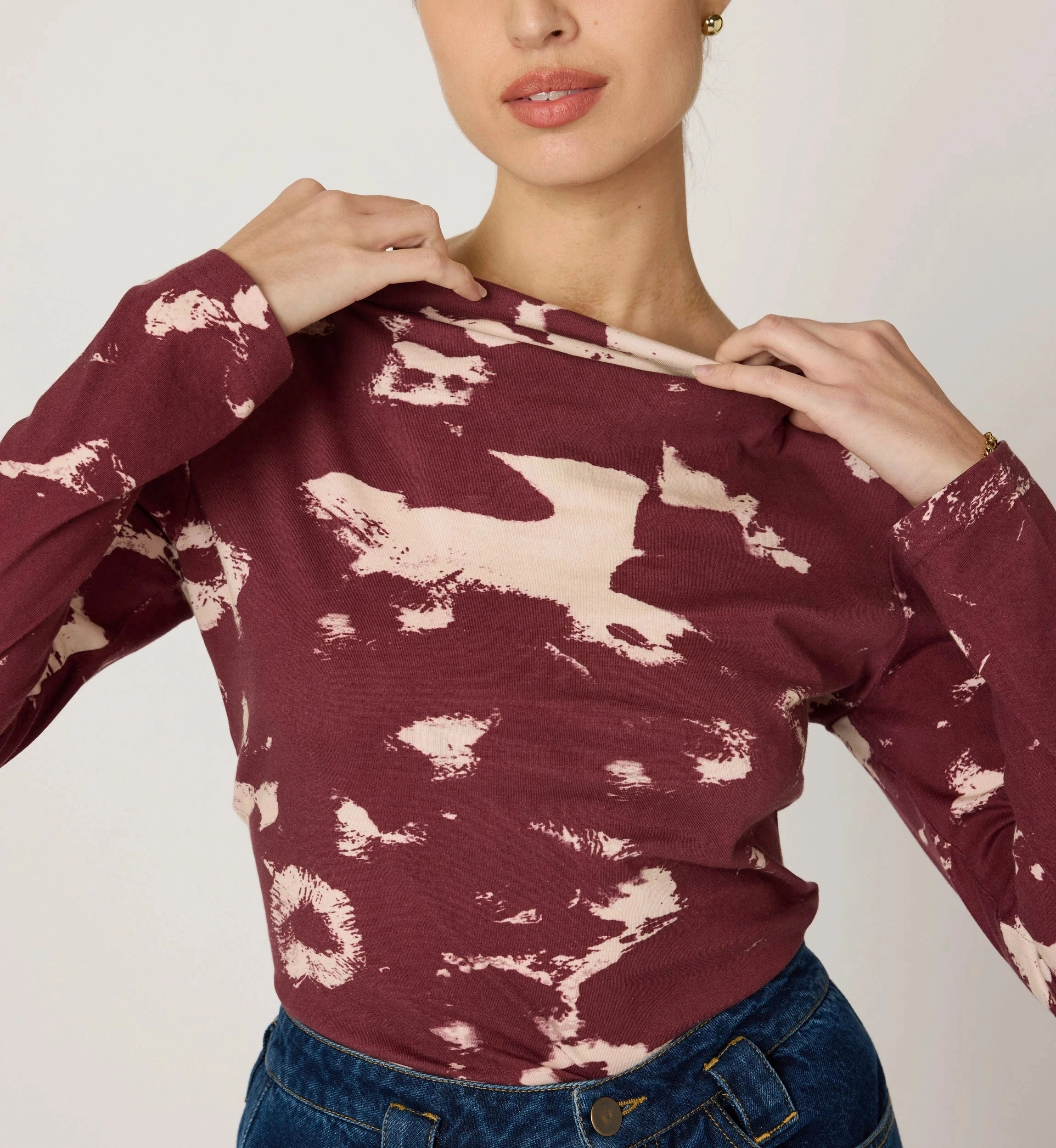 Gina Top | Bold Tamayo Organic Cotton Fiber DoubleStitched Hem