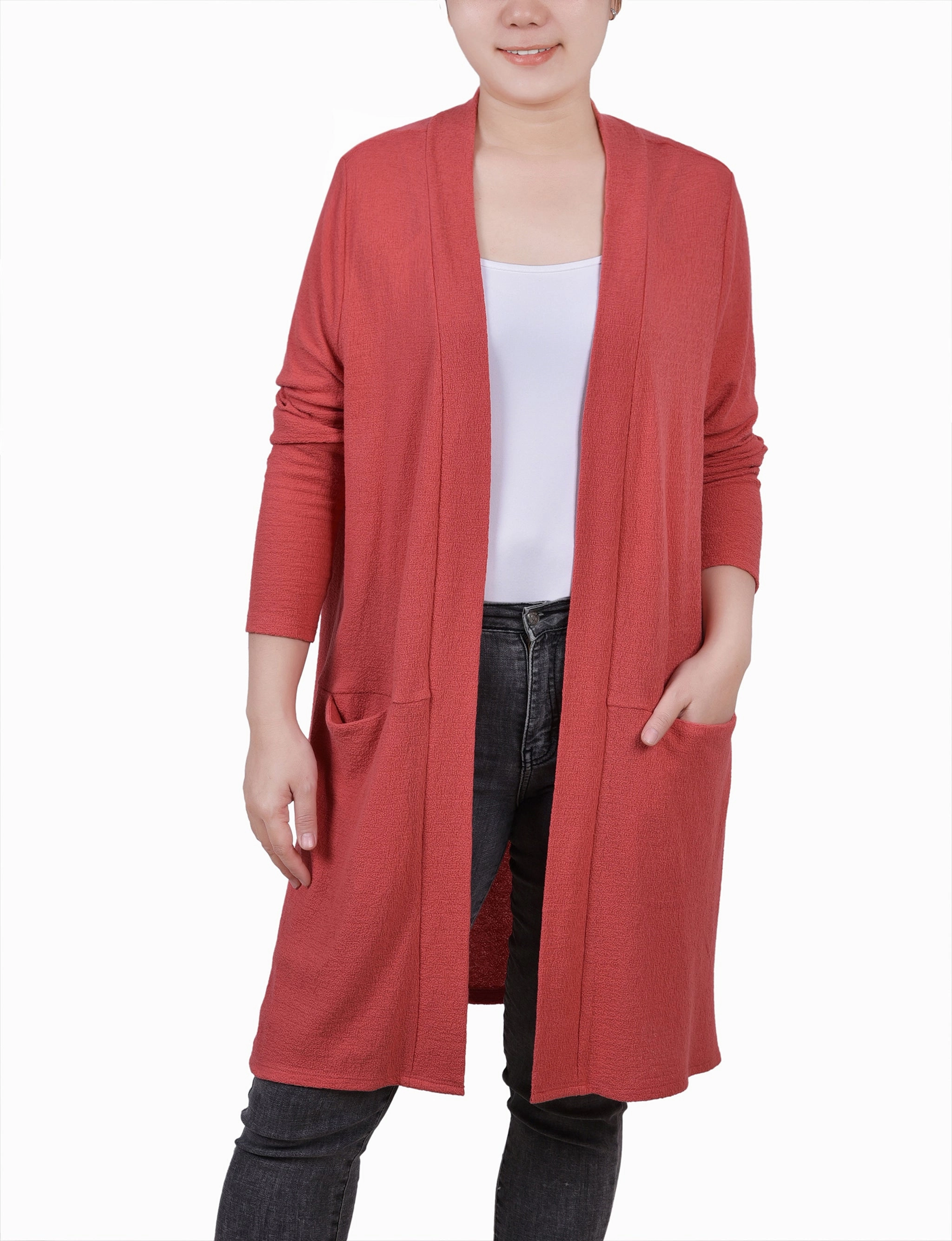 Petite Knee Length Cardigan BambooBlend MultiDirectionalStretch