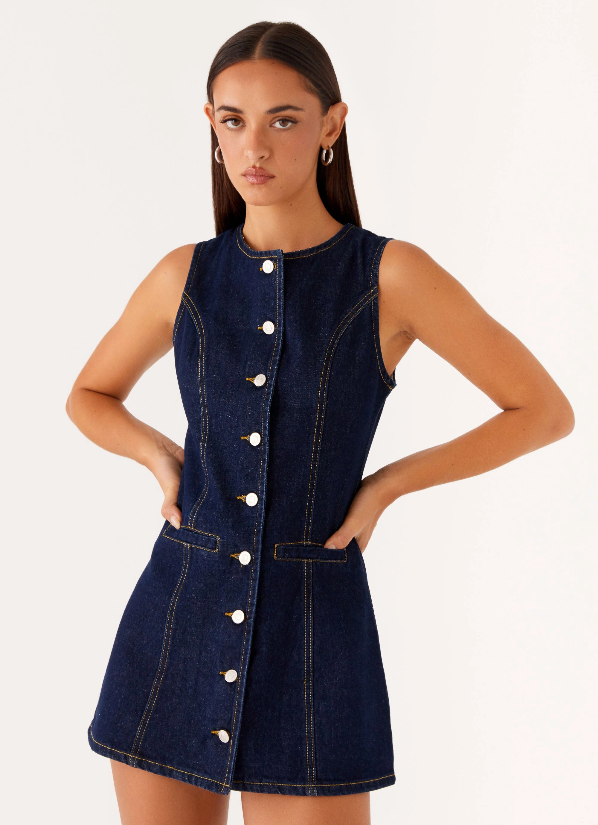 Dolton Mini Dress - Indigo Smart touch Occasion Wear