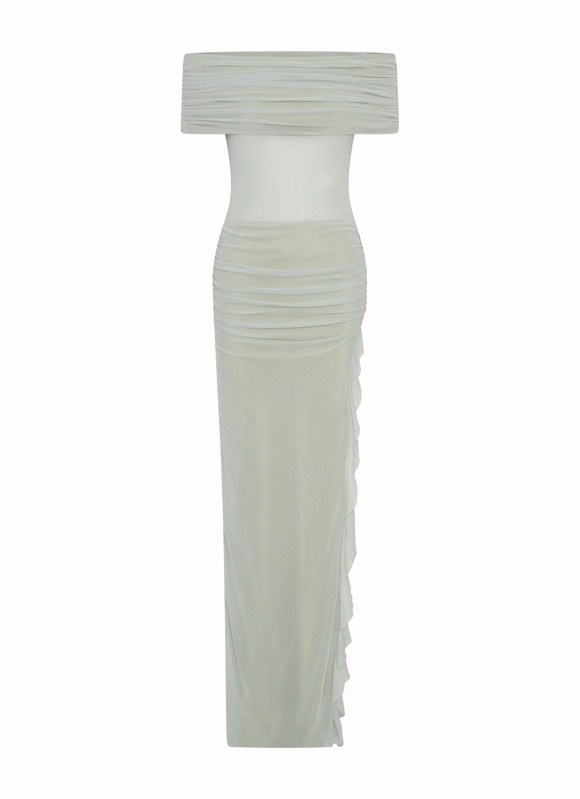 Fashionable event gown Nelly Off Shoulder Maxi Dress - Pistachio