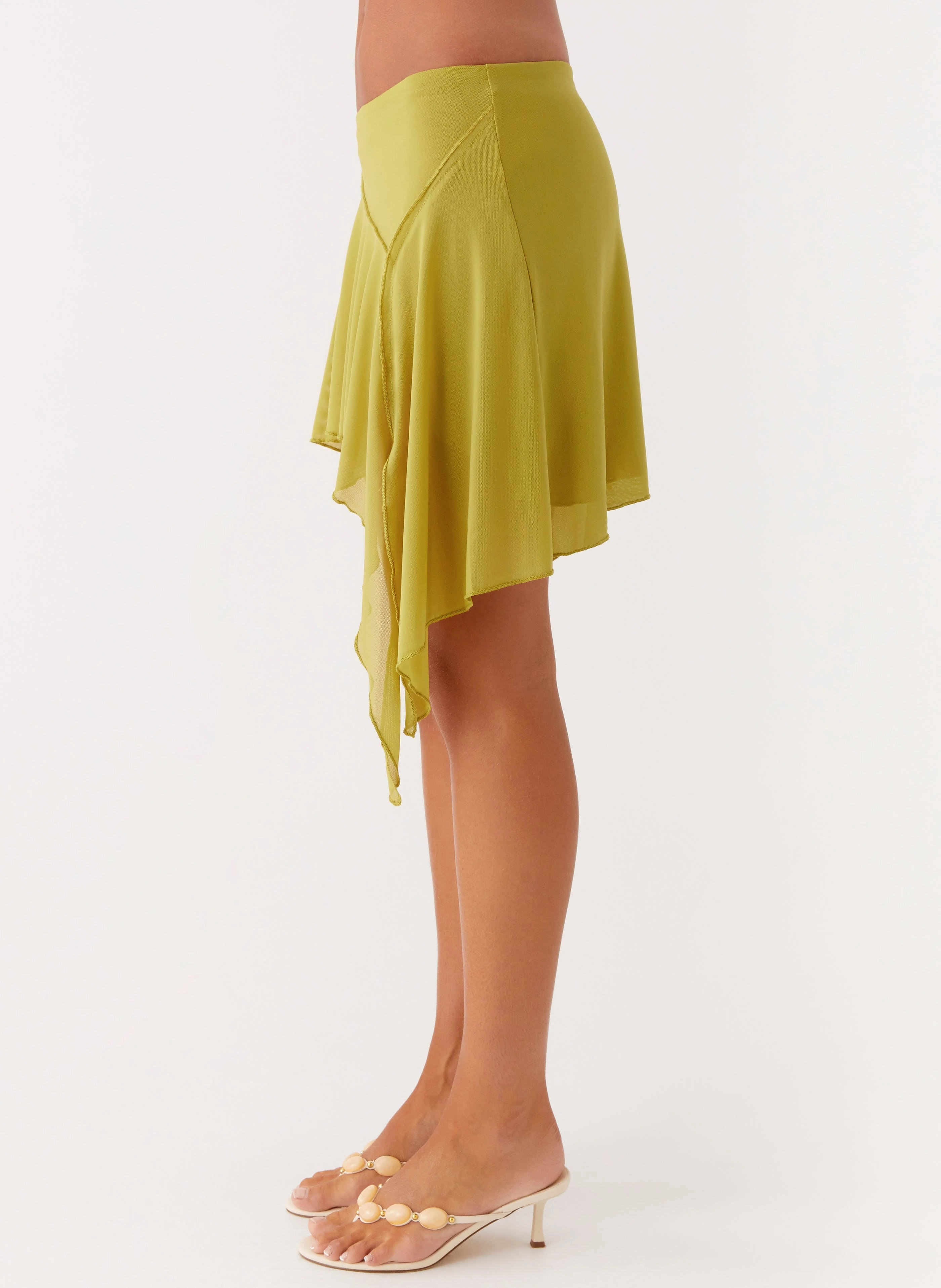 Lustra Mini Skirt - Lime Iconic Style Mall Brand Look