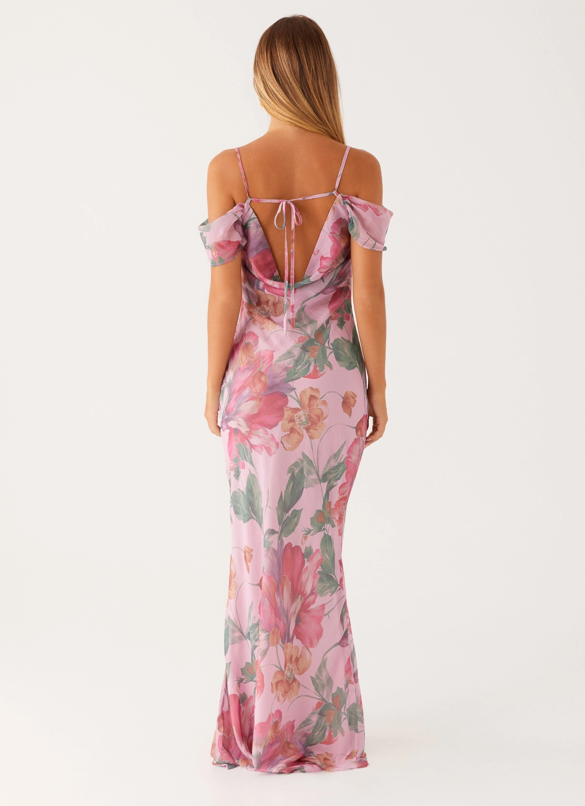 Practical work-to-play piece Seline Maxi Dress - Pink Floral