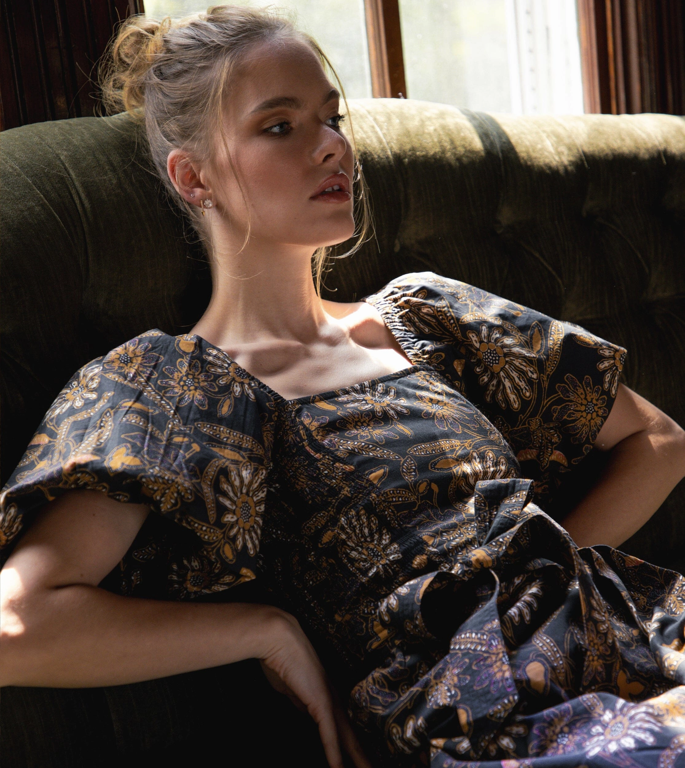 Seraphina Midi Dress | Magnolia Crinkle Effect