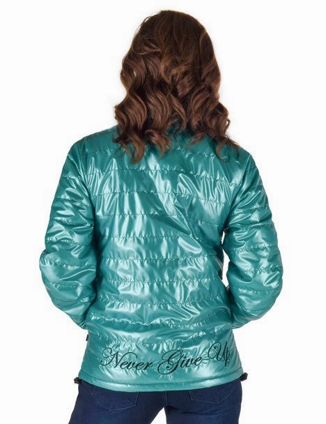 Urban Explorer Look Cowgirl Tuff Womens Horizontal Midweight Turquoise Polyester Softshell Jacket