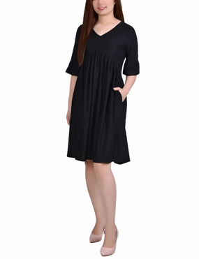 Short Bell Sleeve Swiss Dot Dress Effortless Mood Emerging-Brand